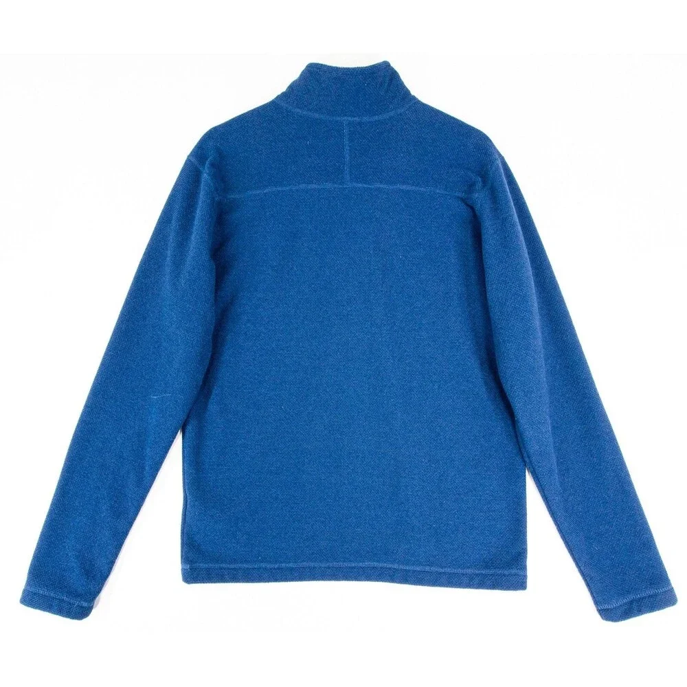 The North Face 1/2 Zip Polyester Fleece Mock Neck Pullover Men's Medium Blue